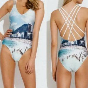 WE ARE HANDSOME One piece Swimsuit in Escape Pattern, size XS